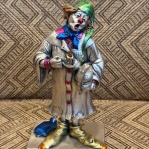 Kesufim-Israel-The Glamour of Silver-Book end-Clown sculpture opening door